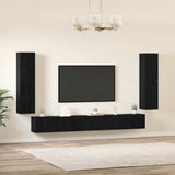TV Units 4 pcs Black Oak Engineered wood 3393277