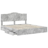 Storage Bed Concrete Grey 180 x 200 cm Engineered Wood 3413481