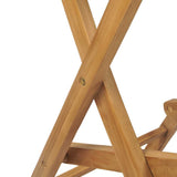 43806 Folding Outdoor Bar Stools 2 pcs Solid Teak Wood
