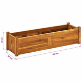 Garden Raised Bed Acacia Wood 100x30x25 cm 42566