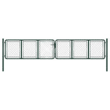 144414 Garden Gate Steel 400x75 cm Green