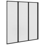 Shower Bath Screen Wall 141 x 132 cm 3 Panels Foldable 140785