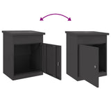 Parcel Drop Box with Storage Black 47.5 x 38 x 59 cm Steel 874940