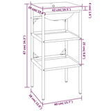 Bathroom Washbasin Frame with Built-in Basin Black Iron 3101376