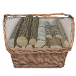ZNTS Firewood Basket with Handle 61.5x46.5x58 cm Brown Willow 286989