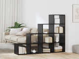 Room Divider Bookcase Black Oak 131.5 x 29 x 131.5 cm 879663