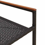 Garden Stacking Chairs 2 pcs Black and Brown 42006825