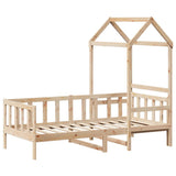 Day Bed with Roof without Mattress 90x200 cm Solid Wood 3282210