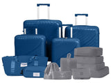 4-Piece Luggage Set with 2 Handbags & 8-Piece Toiletry Kit Durable PP Suitcase 11803705