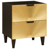 Bedside Cabinet 2 pcs Black and Gold 40 x 33.5 x 46 cm 4017827