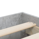 Bed Frame with Drawers without Mattress Concrete Grey 150x200 cm King Size 3207269