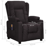 Massage Chair Black Faux Leather 339075