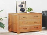 Cabinet with Drawer with Storage Brown Solid Oak Wood 4106559