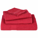 Towels 4 pcs Red 100x200 cm 360 gsm 100% Cotton 136939