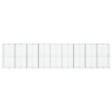 Gabion Basket with Cover 900x100x200 cm Galvanised Iron 3295241
