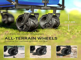 Folding Trolley Cart Storage Wagon Beach Trailer 4 Wheels with Handle Overhead Canopy Cart Push Pull T3398P377649