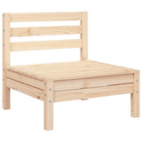 Garden Sofa Natural Wood Solid Pine Wood 3-seater Modular 838026