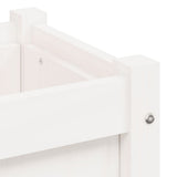 Garden Planter with Legs White 110x31x70 cm Solid Wood Pine 837566