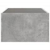 ZNTS Coffee Table with Infinity LED Concrete Grey 90x50x30 cm 847619