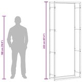 Firewood Rack Matt Black 80x28x222 cm Steel 350309