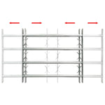 Adjustable Security Grille for Windows with 4 Crossbars 700-1050 mm 141386