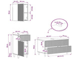 3 Piece Bathroom Cabinet Set ARNHEM Grey Sonoma Engineered Wood 3417771