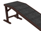 Pet Ramp for Dogs Cats Non-Slip Carpet Top Platform - Brown & Grey T3398P376468