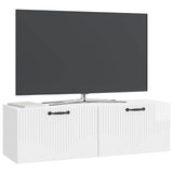 Wall-Mounted TV Cabinet High Gloss White 98 x 31 x 30 cm 899069