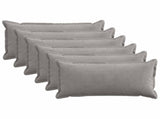 Cushion Cover 6 pcs HOUTEN Light Grey 40 x 70 cm Corduroy 917815