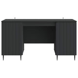 Desk with Shelf Black 142.5 x 50 x 75 cm Engineered Wood 3414586