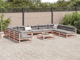 10 Piece Garden Sofa Set Solid Wood Douglas Fir 3299594
