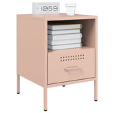 ZNTS Bedside Cabinets 2 pcs Pink 36x39x50.5 cm Steel 843057