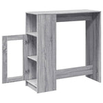 ZNTS Bar Table with Racks Grey Sonoma 101x40x103.5 cm Engineered Wood 854369