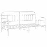 Daybed Frame White 100 x 190 cm Powder-Coated Steel 42002646