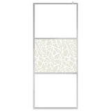 Walk-in Shower Wall with Shelf Chrome 90x195 cm ESG Glass&Aluminium 3185498