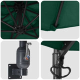 Garden Parasol Green 248 x 248 x 148 cm Polyester and Steel 42003228