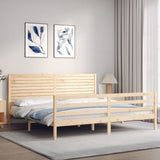 Bed Frame without Mattress 200x200 cm Solid Wood 3195046