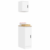 Garage Cabinets 2 pcs White Engineered Wood 3328287