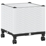 Garden Planter with Wheels White 40 x 40 x 48 cm PP 3422913