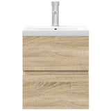 2 Piece Bathroom Furniture Set Sonoma Oak Engineered Wood 3325038