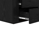 Bedside Cabinet Black Oak 35 x 50 x 60 cm Engineered Wood 881080