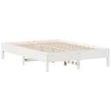 Bed Frame without Mattress White 140x200 cm Solid Wood Pine 3328233