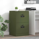 File Cabinet Olive Green 45.5 x 42 x 74.5 cm Cold-Rolled Steel 891614