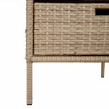 Garden Storage Cabinet Beige 55x59x80 cm Poly Rattan 365554
