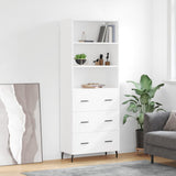 Highboard White 69.5x34x180 cm Engineered Wood 3189397
