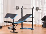 Adjustable Weight Bench with Leg Developer Barbell Rack for Lifting and Strength Training T3398P349218