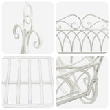 Swing Bench Steel 112 x 60 x 126.5 cm Antique White 42038695