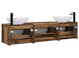 Bathroom Cabinet Set 3 pcs Old Wood 49 x 44.5 x 66.5 cm 3405765