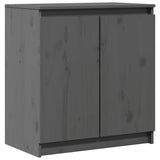 Side Cabinet Grey 60x36x65 cm Solid Pinewood 808100