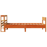 Bed Frame without Mattress Wax Brown 90x200 cm Solid Wood Pine 3306197